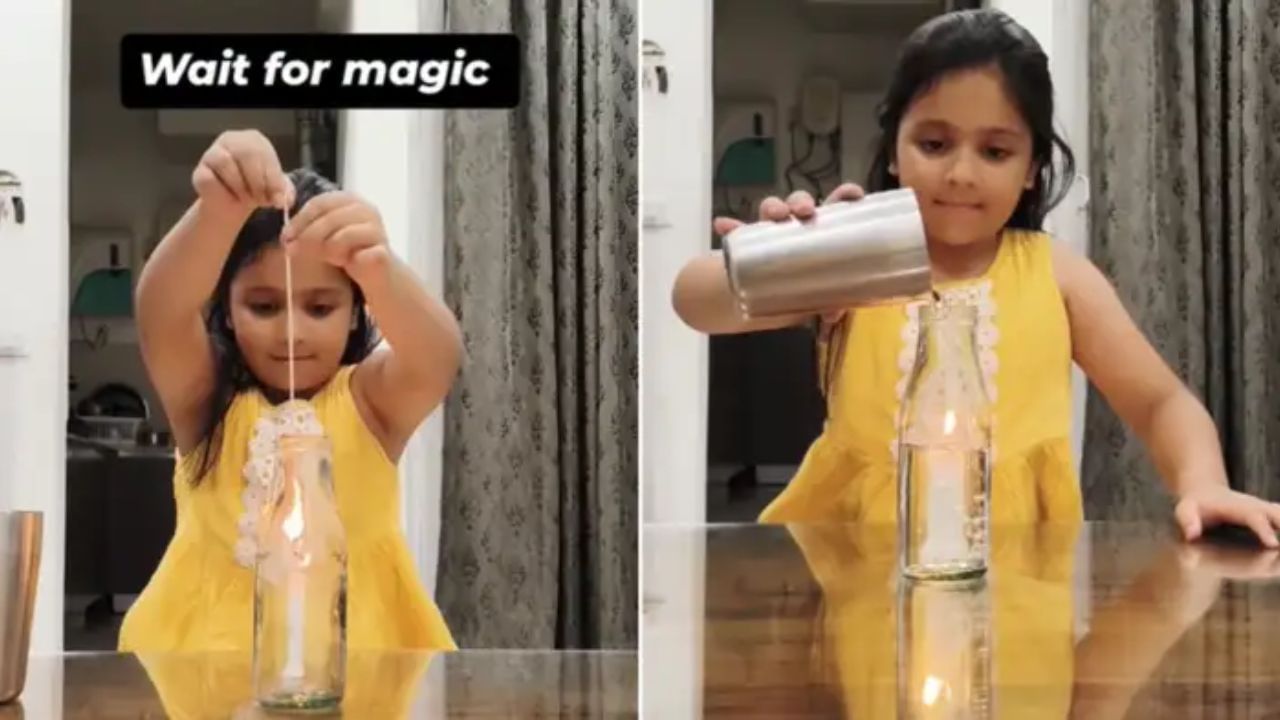 Viral Video: खेल दिखाकर जाजूगरनी बन रही थी बेटी, सामने से पापा ने ऐसे किया खेल खत्म Viral Video: खेल दिखाकर जाजूगरनी बन रही थी बेटी, सामने से पापा ने ऐसे किया खेल खत्म