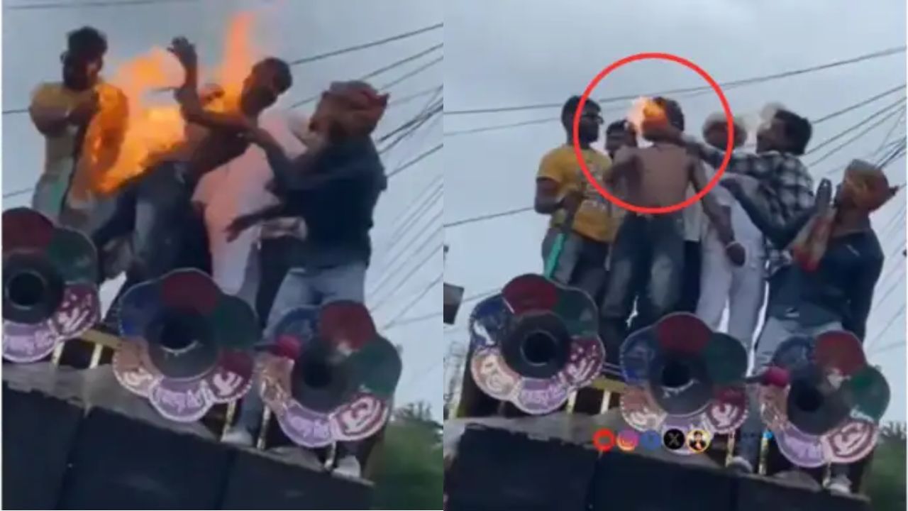 Viral Video: स्टंट के चक्कर में आग से खेल गया बंदा, तीली जलते ही बदल गया सबकुछ Viral Video: स्टंट के चक्कर में आग से खेल गया बंदा, तीली जलते ही बदल गया सबकुछ