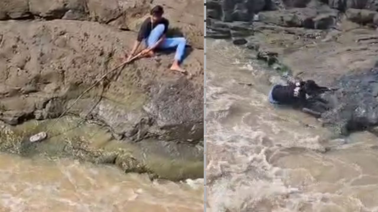 सिवनी का परेवा खोह घूमने आया युवक, पानी में फिसल गई चप्पल, उठाने की कोशिश में बह गया; मौत